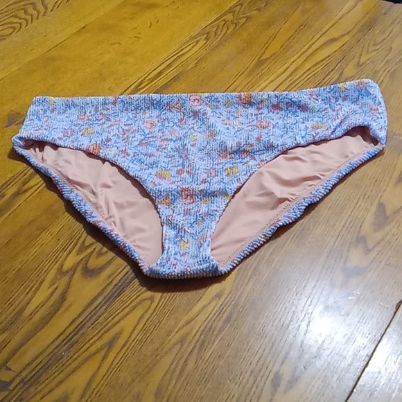 J.CREW 3X Womens Bikini Bottom NEW Swim Swimwear Vacation Floral LIGHT BLUE - Picture 3 of 7